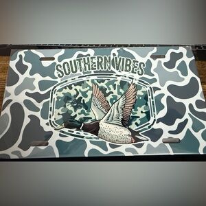 Camouflage Duck Print License Plate